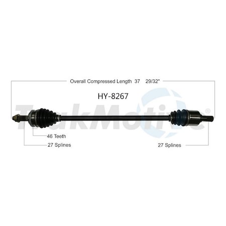 Surtrack Axle Cv Axle Shaft, Hy-8267 HY-8267